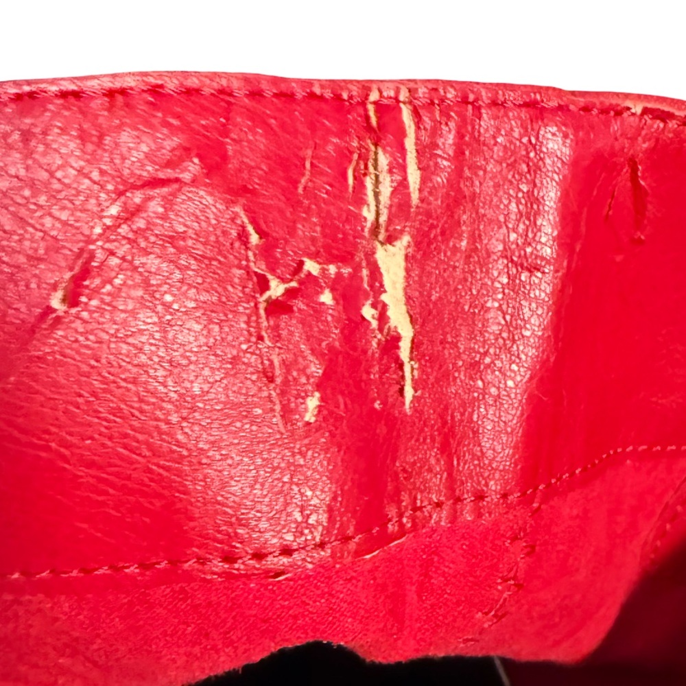 Jessica Simpson NWT Sz 8M Elegant Red Fabric Over the Knee Heeled Boots (SH158) - Picture 11 of 12